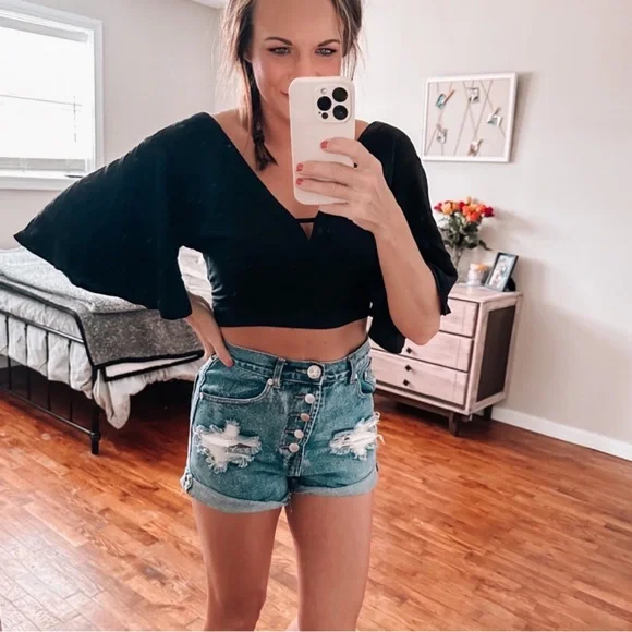 one teaspoon outlaw button fly shorts - Picture 2 of 9